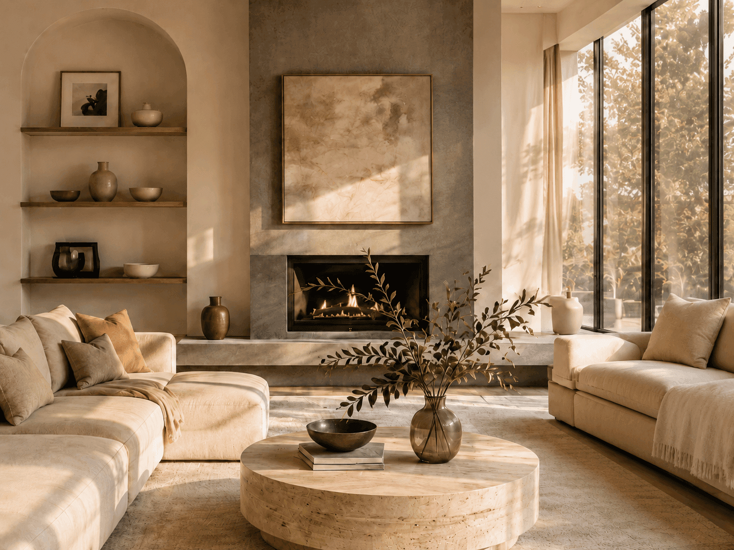 Bright, beautifully cleaned modern living room
